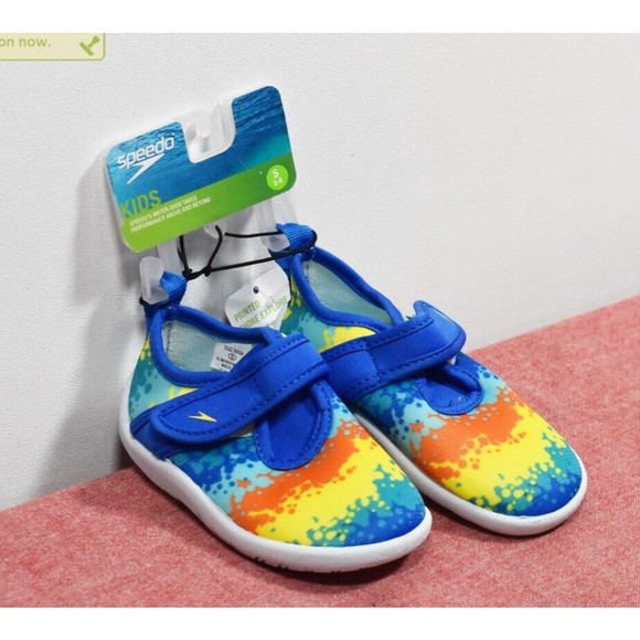 Speedo Toddler Boys' Shore Explorer Swim Water Shoes Blue Seafoam Small 5-6 - Picture 1 of 6